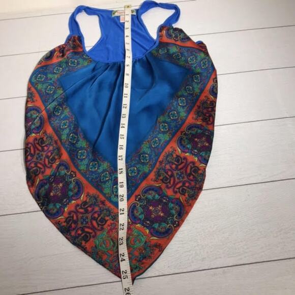 Flying Tomato Paisley Print Bandana Bohemian Racerback Tank Top Size Small - Picture 6 of 8